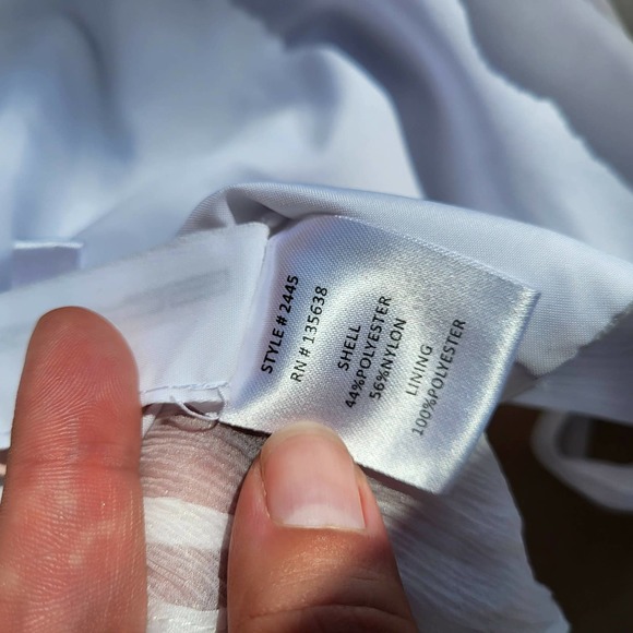 Hutch Hart Long Sleeve Open-Back Organza Top - White - XS - Picture 8 of 9